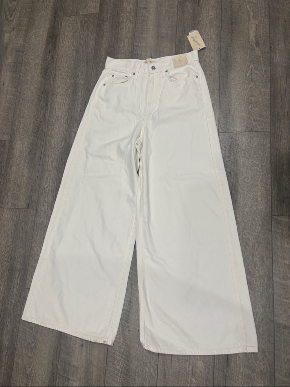 Wide Leg White Women’s Jeans palazzo
